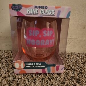 Jumbo Wine Glass with Fun Print